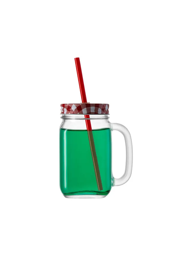 borgonovo-country-cocktailglas-mason-jar-480-ml-mit-deckel image 1