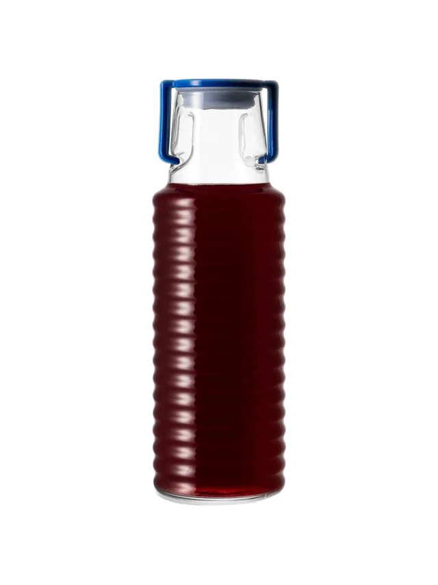 borgonovo-argo-b-gelflasche-1-1-l-glas-mit-blauem-deckel image 1