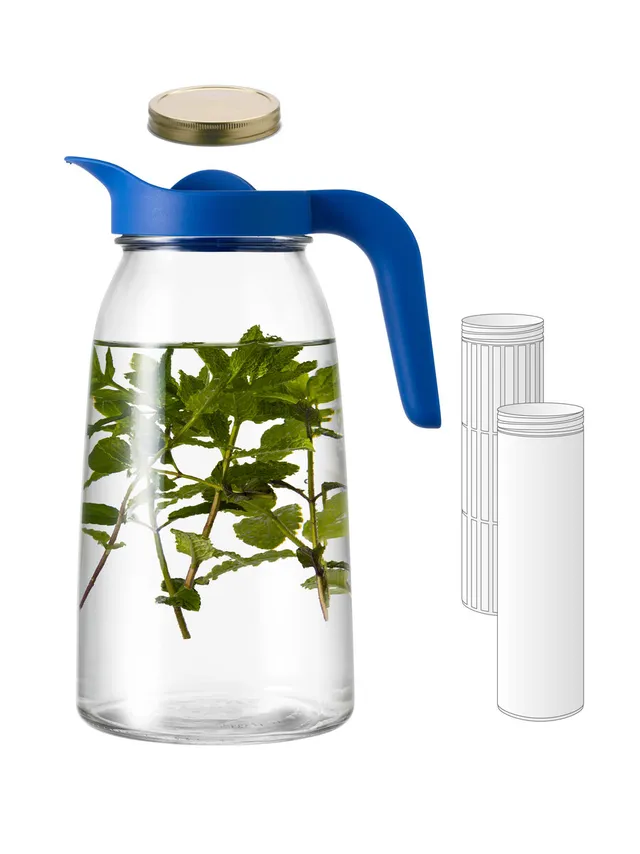 borgonovo-flexy-2000-4in1-glaskaraffe-2-1-l-mit-infuser image 1