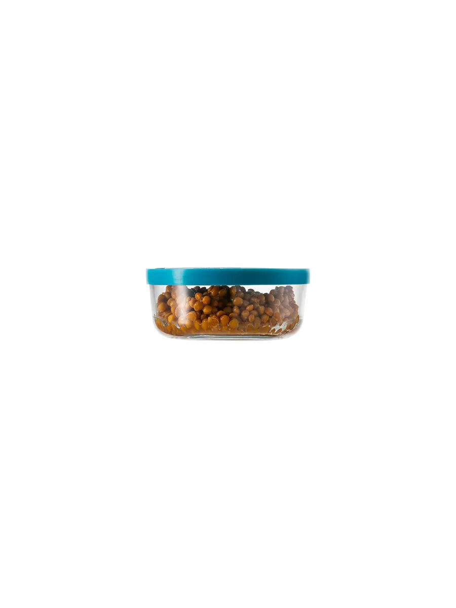 borgonovo-igloo-vorratsdose-glas-320ml-blauer-deckel-11cm image 1