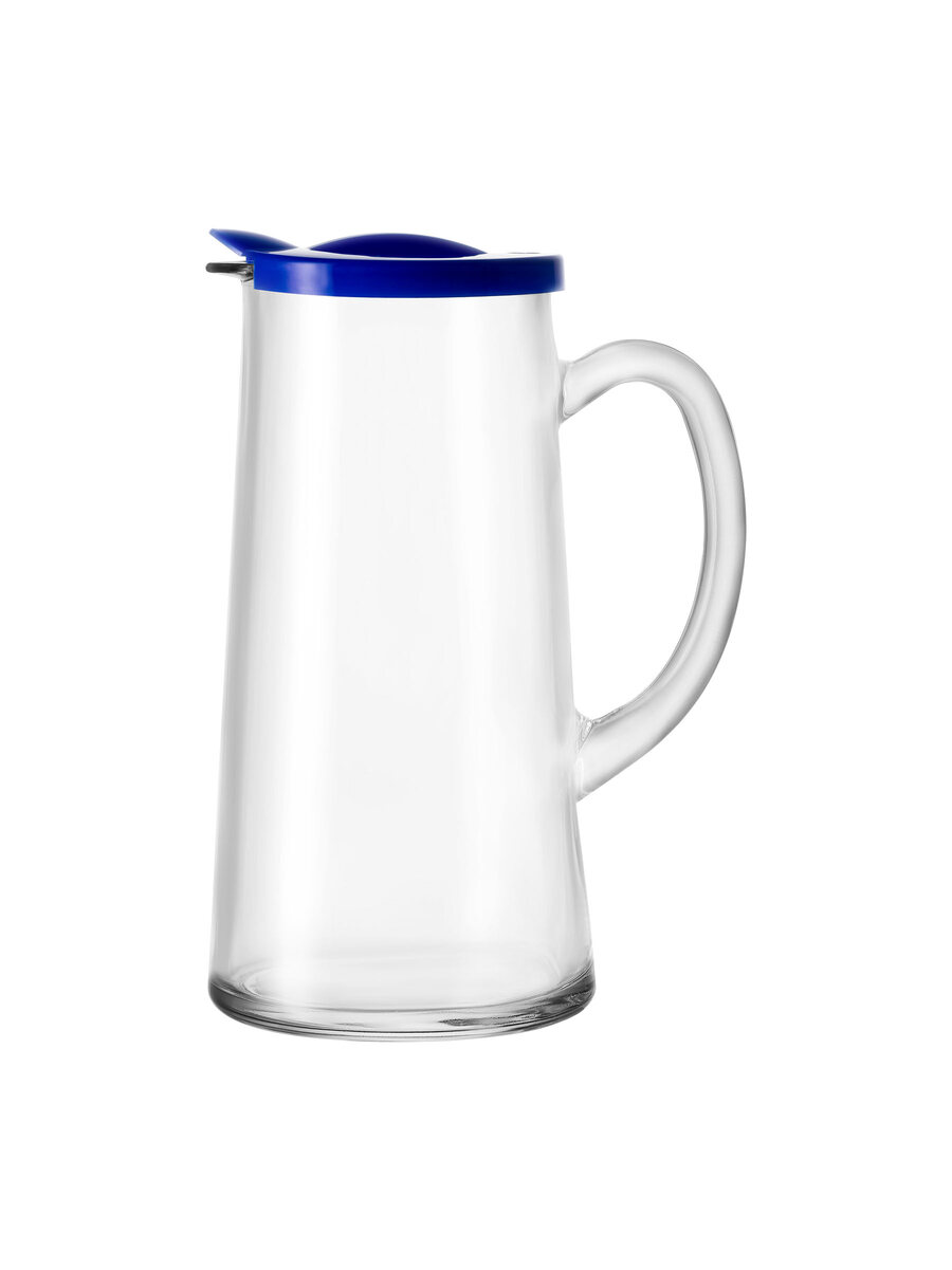 borgonovo-elixir-glaskaraffe-1-6-l-mit-blauem-deckel image 2