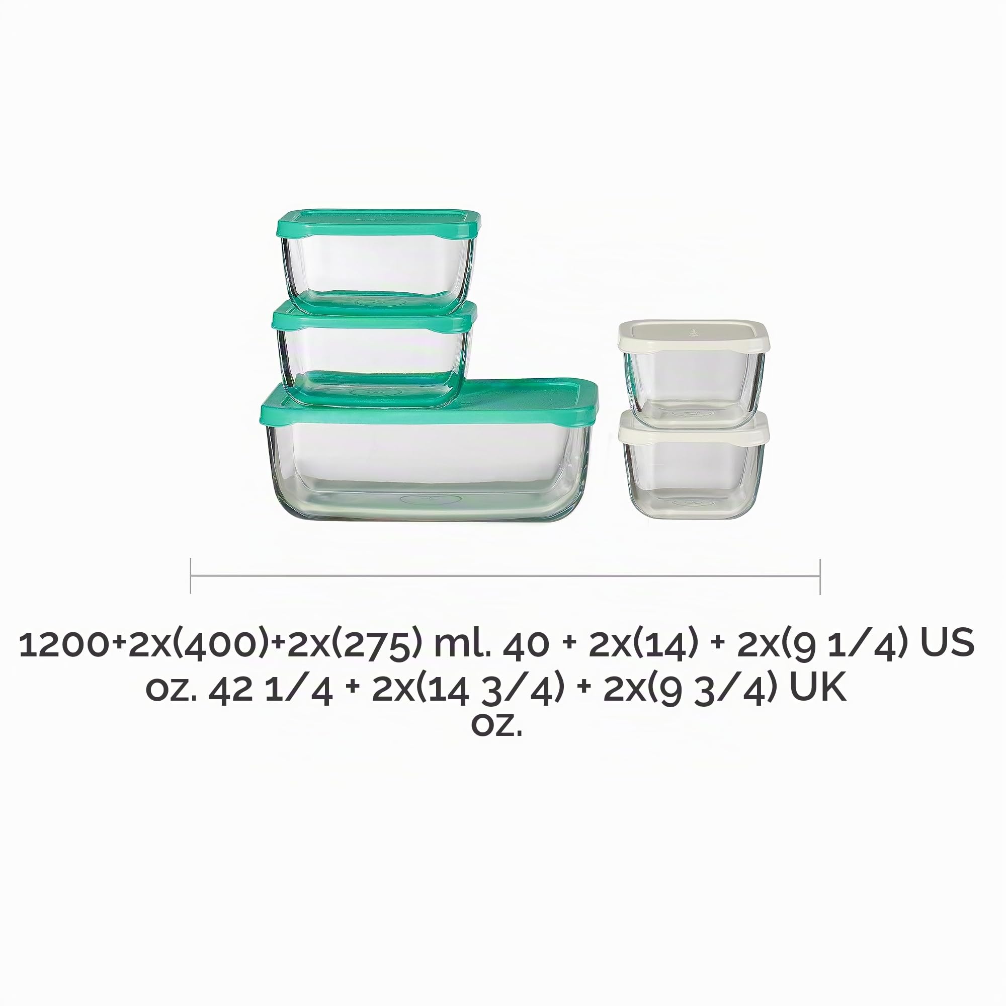 pasabahce-brotdosen-set-5-teilig-mehrfarbig-kunststoff-glas image 2