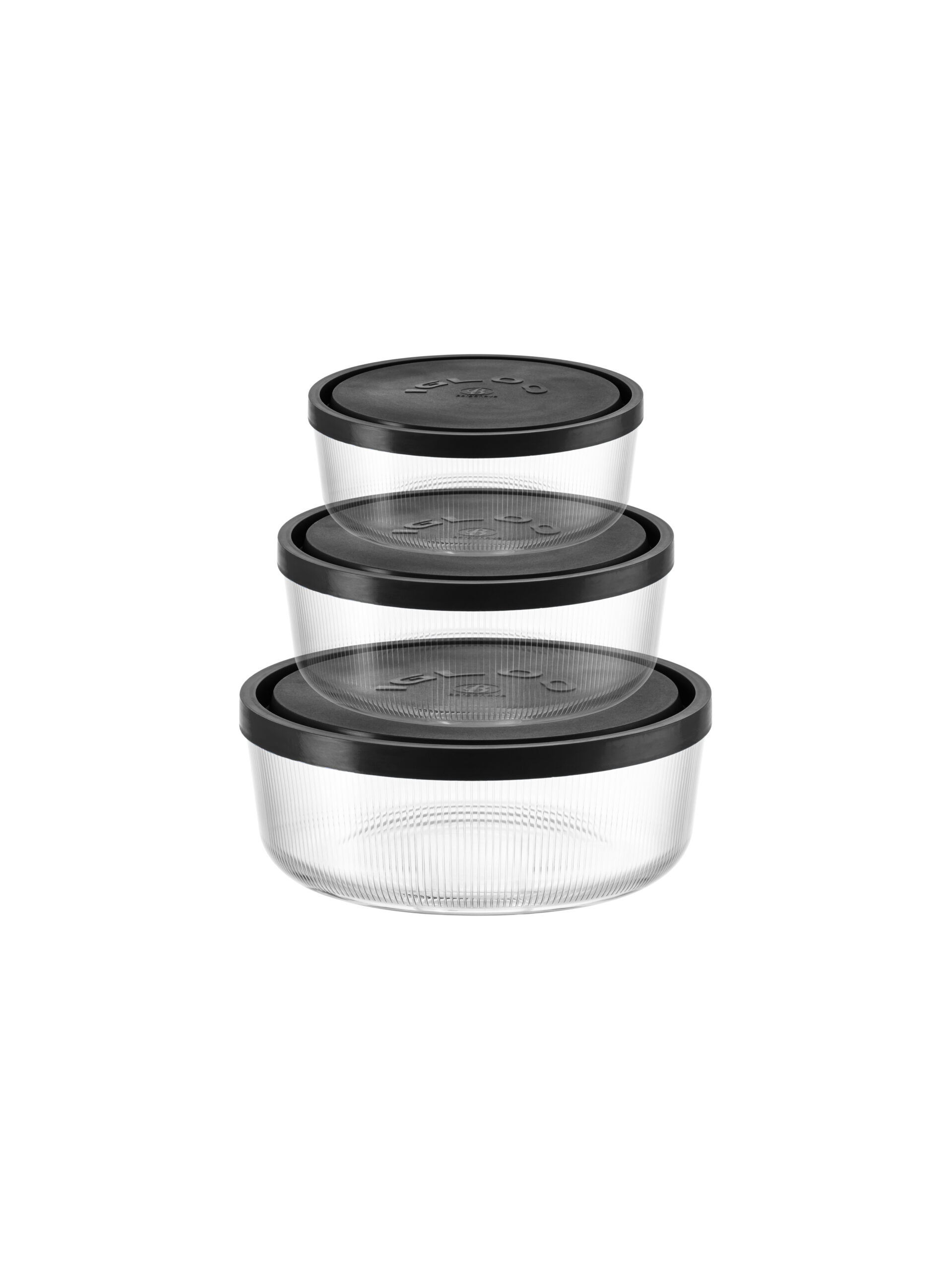 borgonovo-some-lines-vorratsdosen-set-3-schwarz-glas image 2