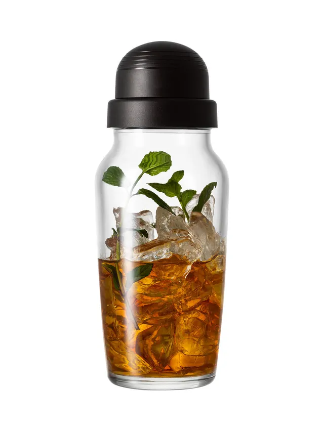 borgonovo-shaker-500-cocktailshaker-glas-585-ml-schwarzer-deckel image 1