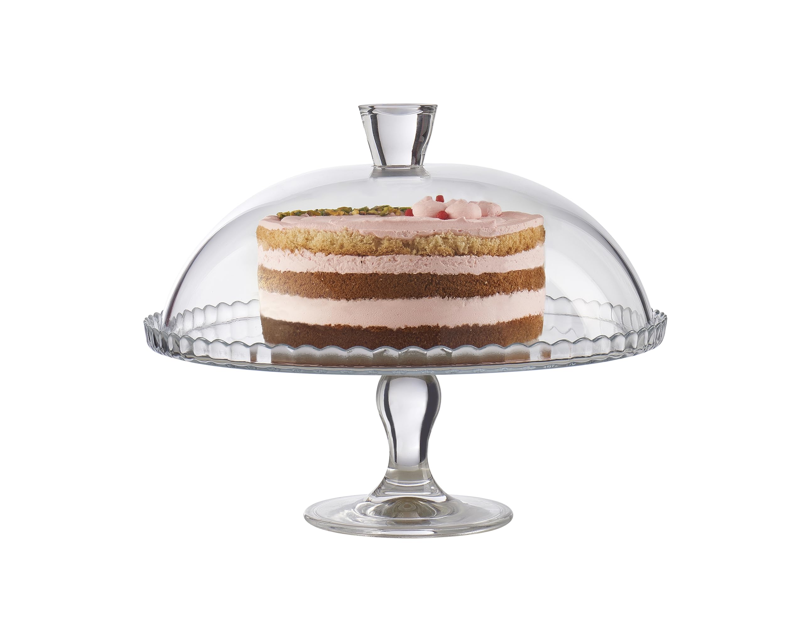 pasabahce-dome-tortenplatte-glas-30cm-mit-haube-fu image 1
