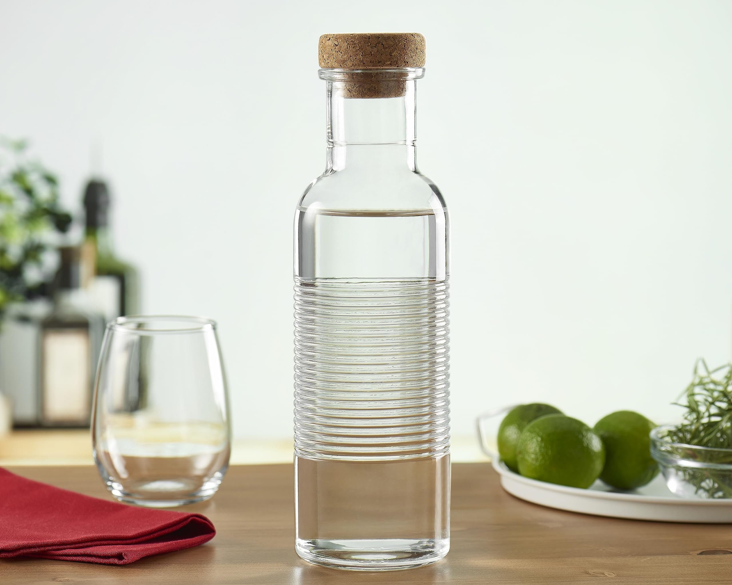 pasabahce-glasflasche-1l-mit-korkdeckel-wasserkaraffe image 3