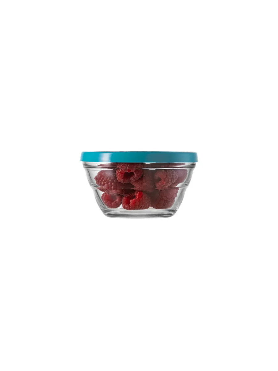 borgonovo-lambada-11-5-vorratsdose-glas-380-ml-mit-deckel-blau-stapelbar image 1