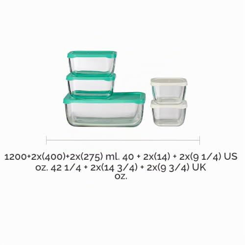pasabahce-brotdosen-set-5-teilig-mehrfarbig-kunststoff-glas image 8