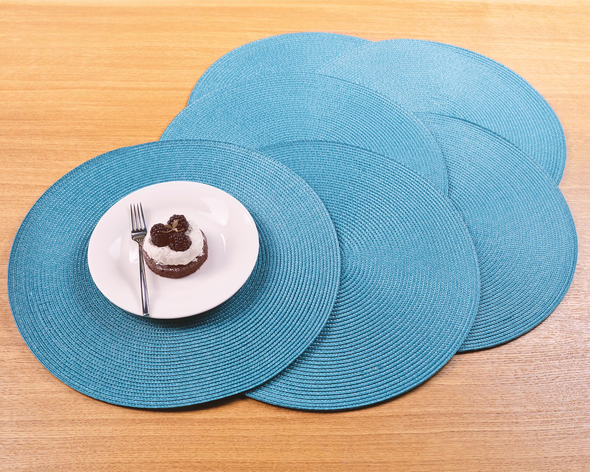 zero-blue-tischset-rund-38-cm-6er-set-polypropylen image 2