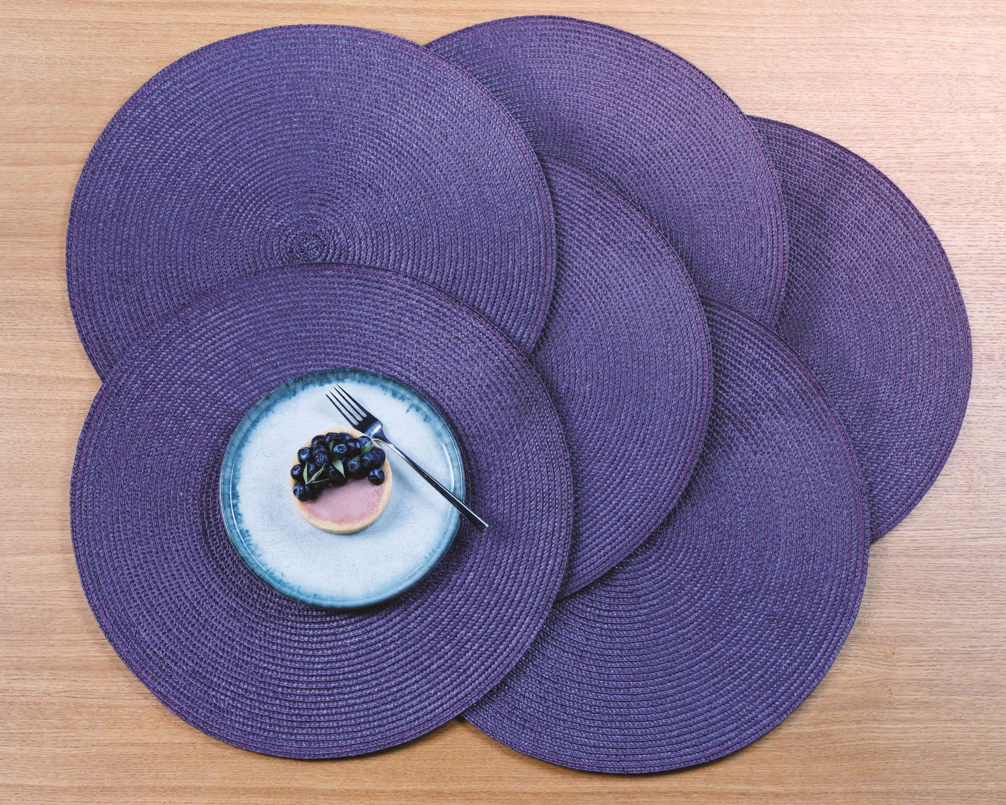 zero-purple-tischset-rund-lila-38-cm-6er-platzdeckchen image 4