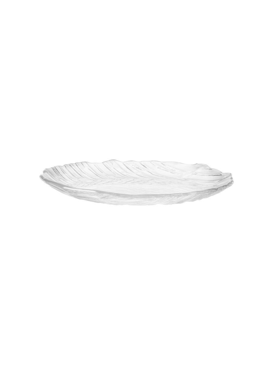 borgonovo-oak-teller-glas-27-cm-flach-transparent image 2