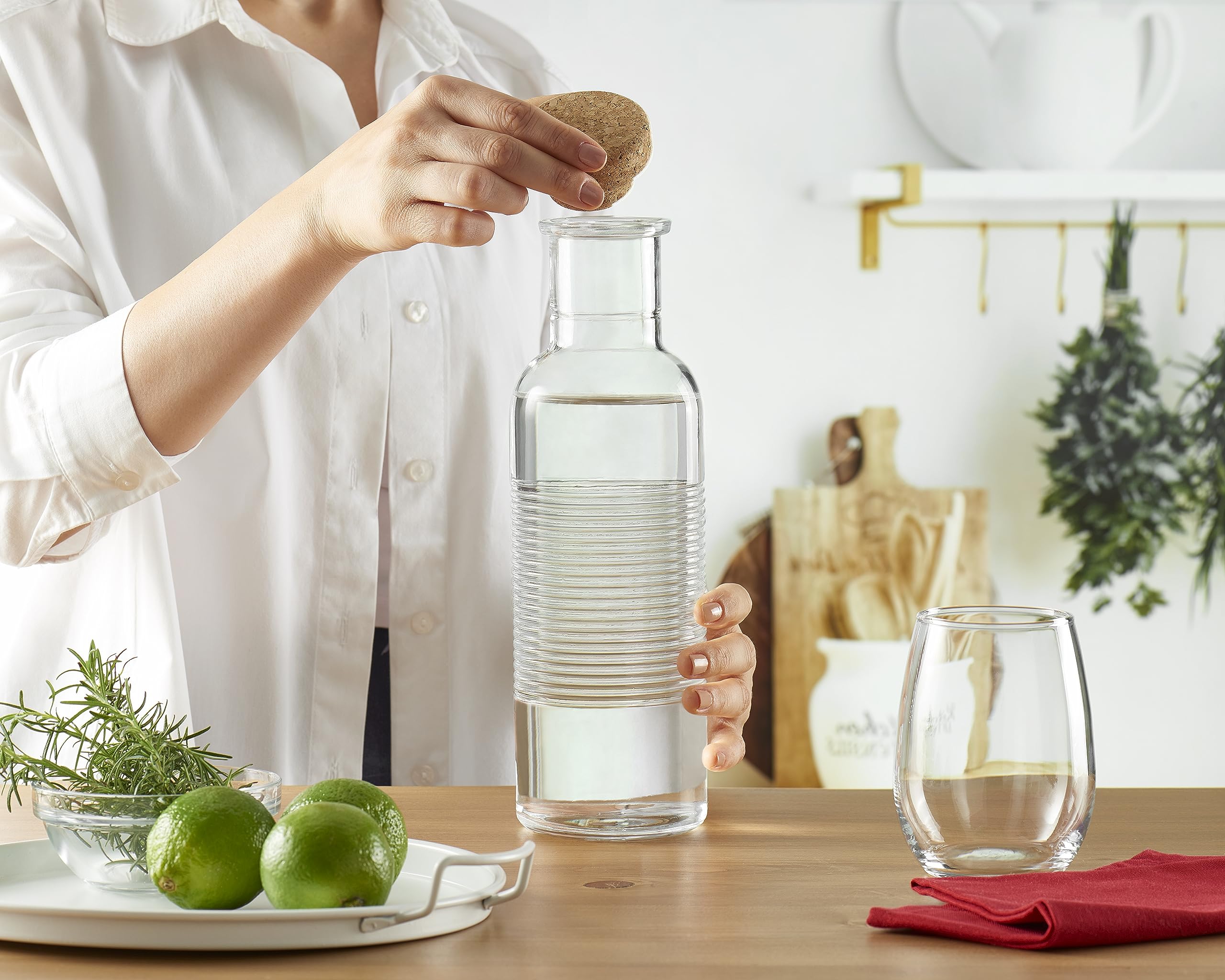 pasabahce-glasflasche-1l-mit-korkdeckel-wasserkaraffe image 4