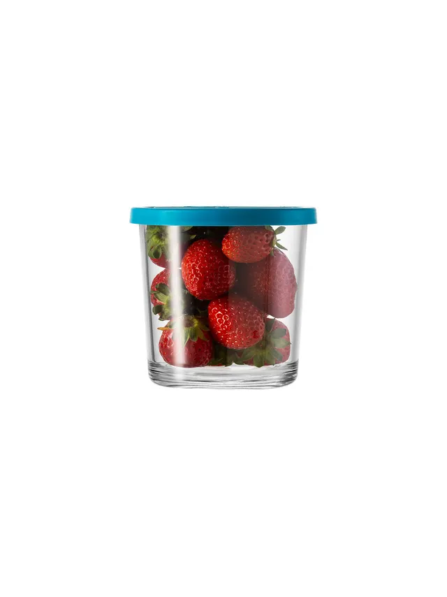 borgonovo-igloo-800-vorratsdose-glas-80cl-deckel-blau image 1