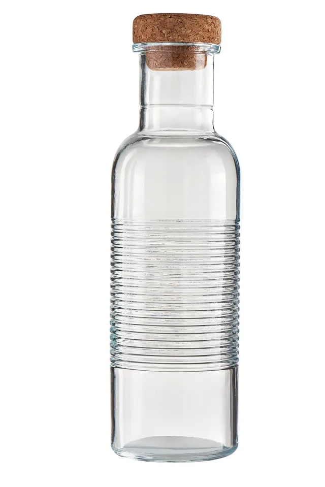 pasabahce-glasflasche-1l-mit-korkdeckel-wasserkaraffe image 1