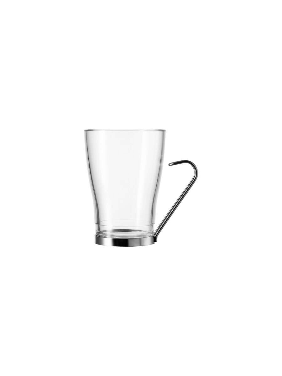 borgonovo-debora-320-cappuccinotasse-glas-32cl-metallhenkel image 2