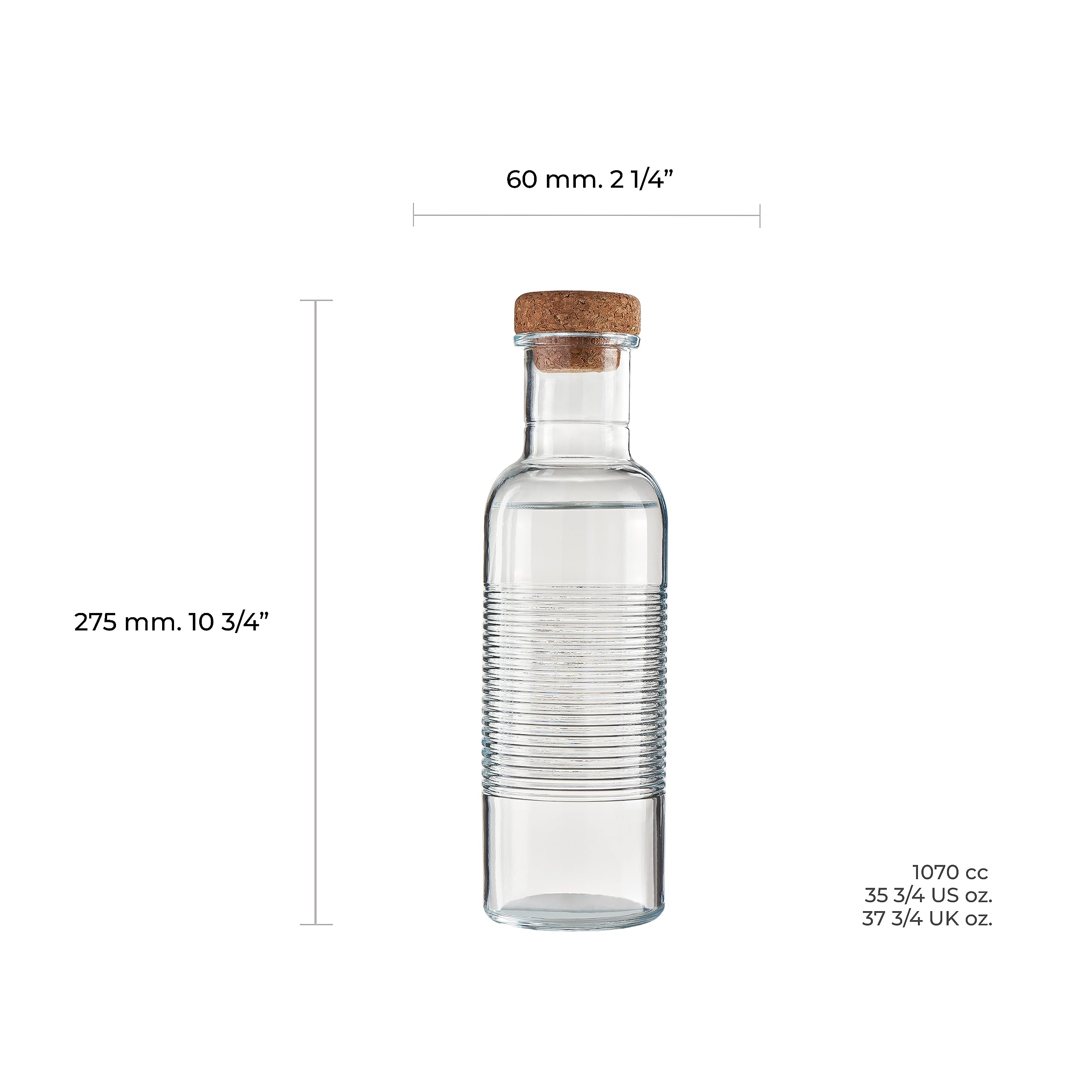 pasabahce-glasflasche-1l-mit-korkdeckel-wasserkaraffe image 2