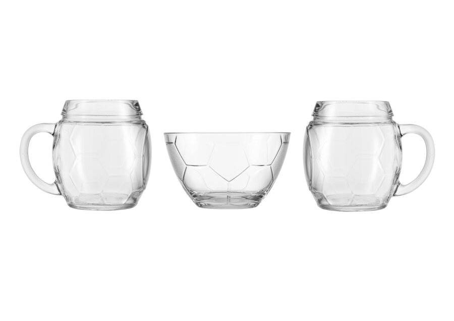 borgonovo-football-set-bierkrug-0-5-l-snackschale-fu-ball image 2