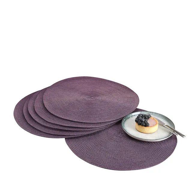 zero-purple-tischset-rund-lila-38-cm-6er-platzdeckchen image 1