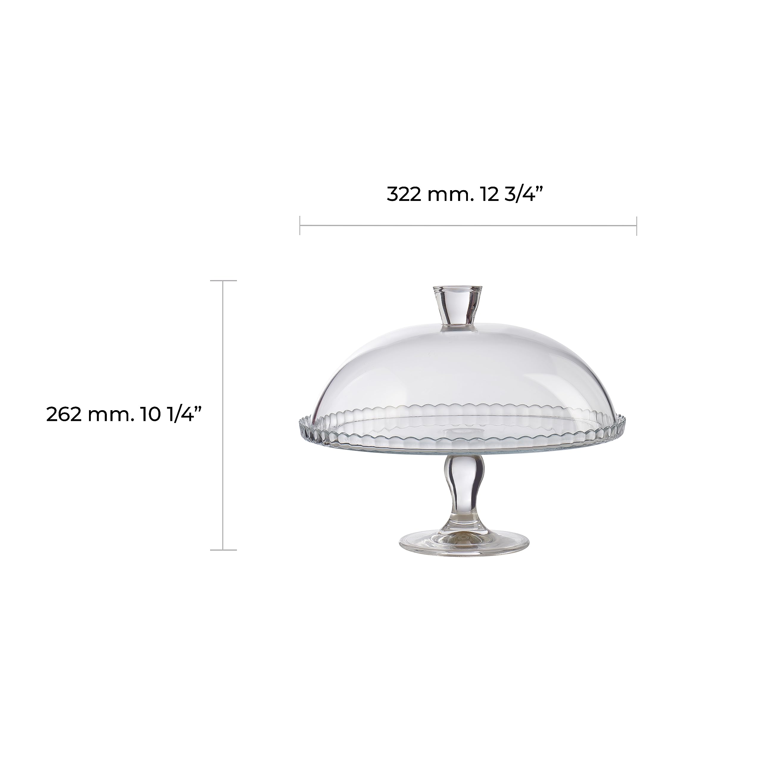pasabahce-dome-tortenplatte-glas-30cm-mit-haube-fu image 2